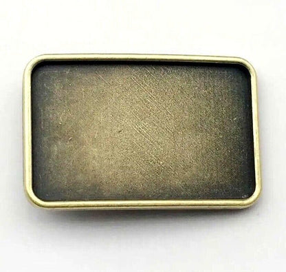 Belts Buckles Metal Nickel-Free Vintage Rectangle Blank Band Accessories 7.8x5cm