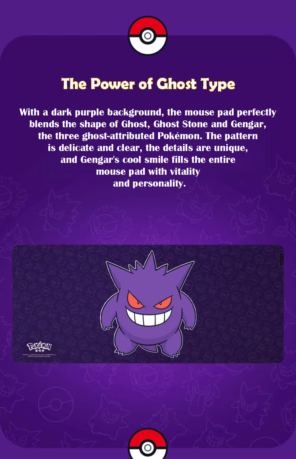 Razer Goliathus V3 XXL Mouse Pad - Pokémon Gengar Co-Brand