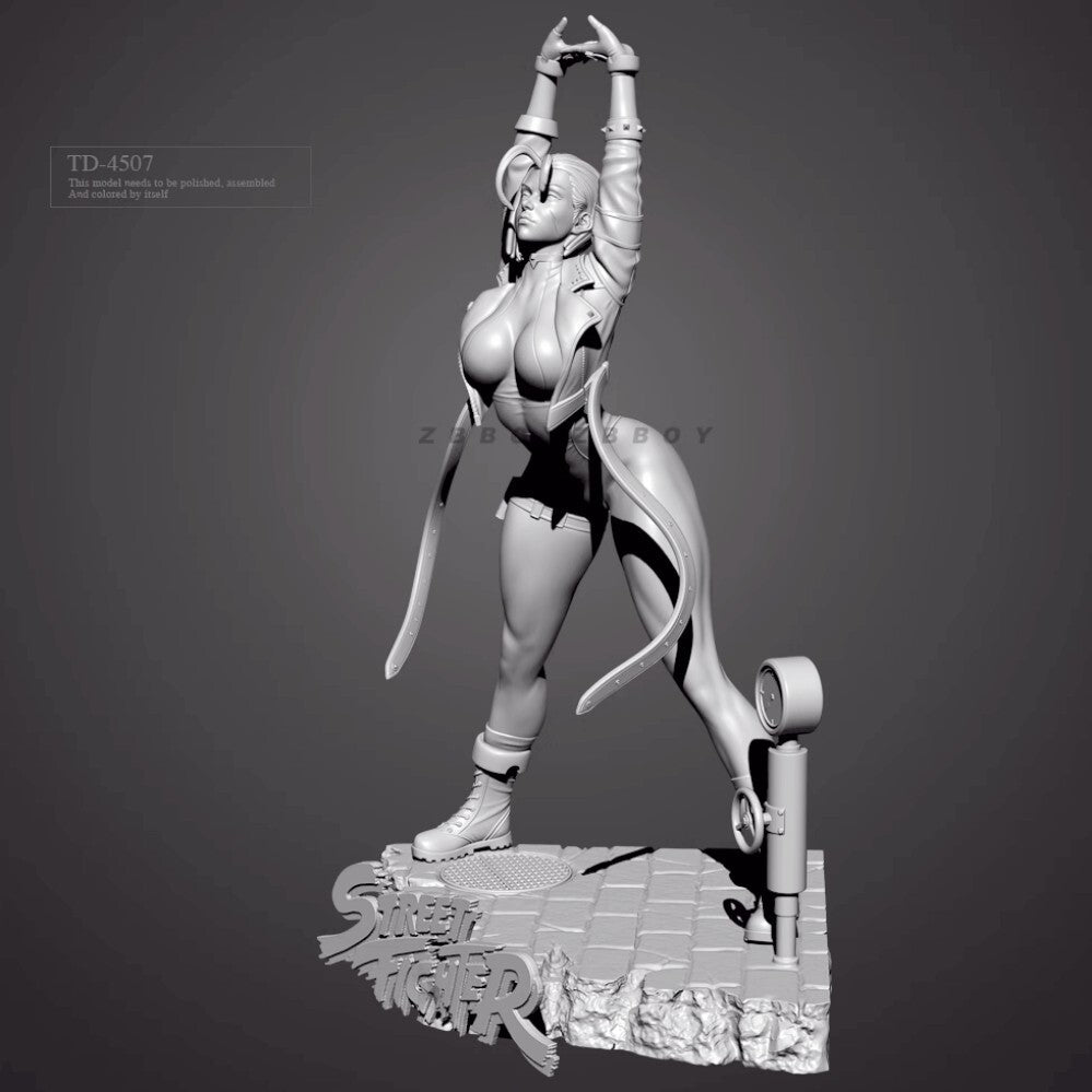 1/24 resin figure model Fantasy Street Fighter Girl Unassembled Unpainted