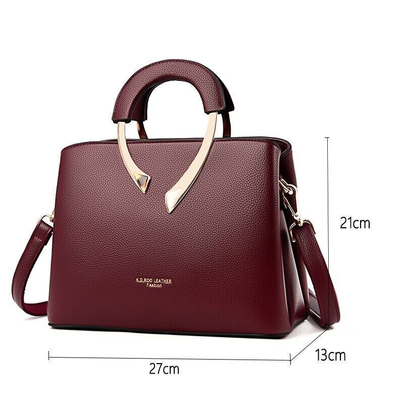 High Quality Leather Luxury Vintage Messenger Women Crossbody Shoulder Handbags