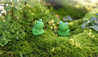 Garden Creative Handicrafts Mini 5pcs Blue Eyes Small Frogs Decoration Supplies