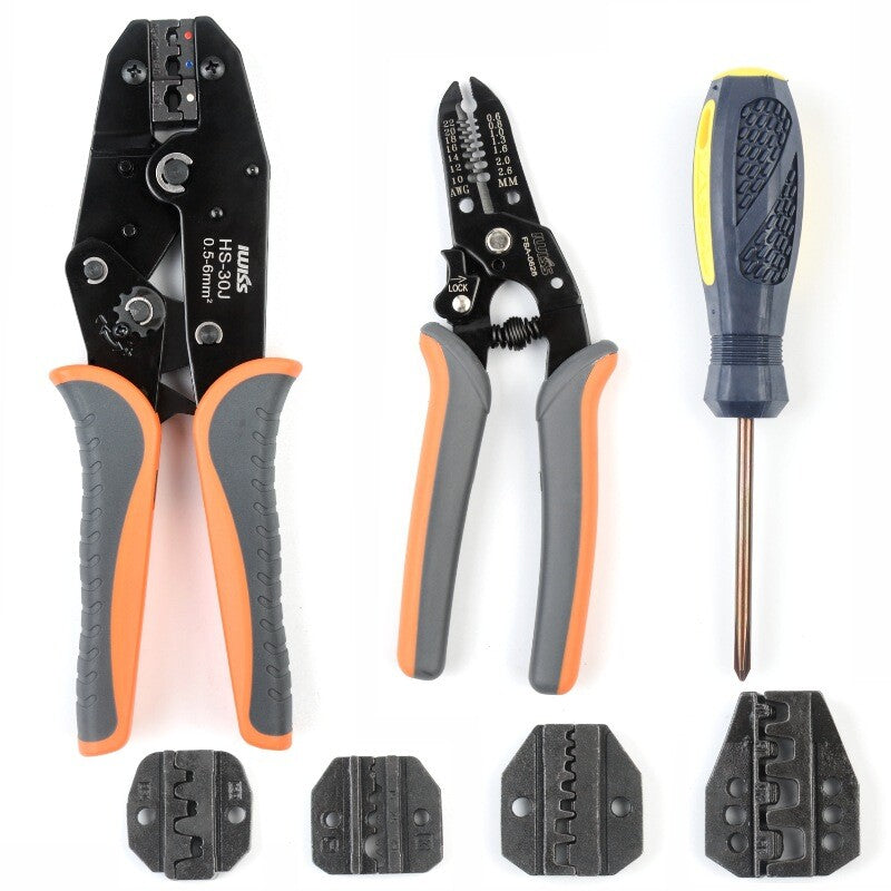IWISS IWS-30J Crimping Tool Kit HS-30J Crimper FSA-0626 Stripper with Die Set