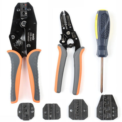 IWISS IWS-30J Crimping Tool Kit HS-30J Crimper FSA-0626 Stripper with Die Set