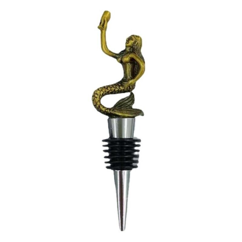Wine Stoppers Animal Flamingo Octopus Mermaid Owl Bottle Cork 10-11cm Metal Zinc