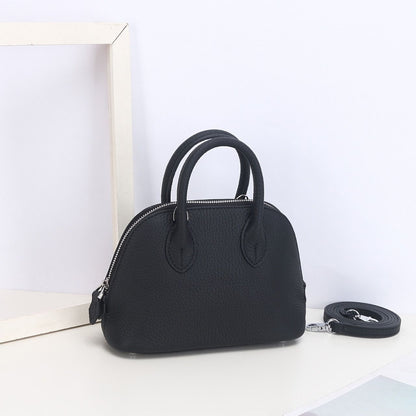 Shell Bag Messenger Purse Cow Leather Simple Shoulder Bag Handbag Small Pouch
