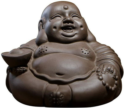 8.5cm Handmade Kungfu Tea Set Chinese Purple Clay Maitreya Tea Pet Accessories