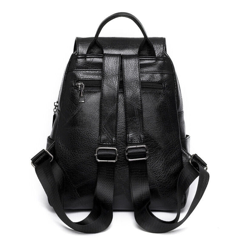 CELELA Soft Leather Backpack Women's Street Trend Wear Resistant Travel Bag