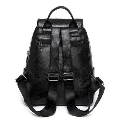CELELA Soft Leather Backpack Women's Street Trend Wear Resistant Travel Bag