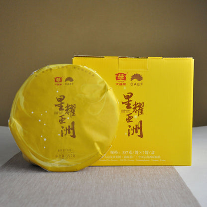 STARLISHT OVER ASIA 2017 Yunnan Menghai Dayi Pu Er Tea Ripe PuEr Cake Ripe 357g