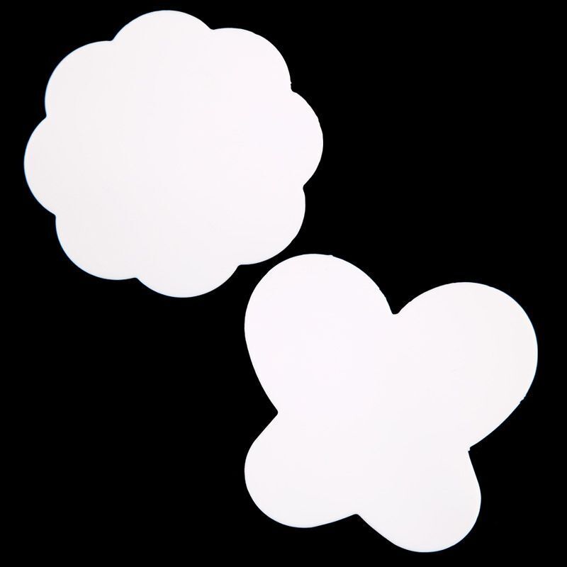 Nail Art Tools 2Pcs Silicone Paint Palette Mats Butterfly Plum Blossom Stamp Pad