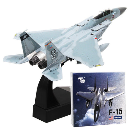1:100 F-15 Fighter Metal Military Airplane Model Collection With Display Stand