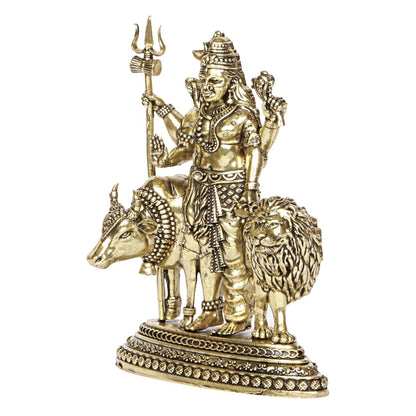 Hindu God Lord Brass Ardhnarishwar Shiv Parvati Avatar Idol Statute Figurine