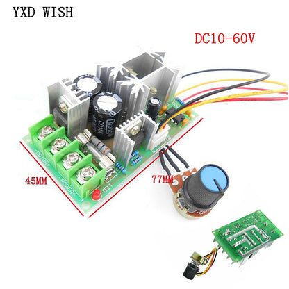 PWM DC Motor Speed Controller Switch DC 20A Current Voltage Regulator 10-60V PWM