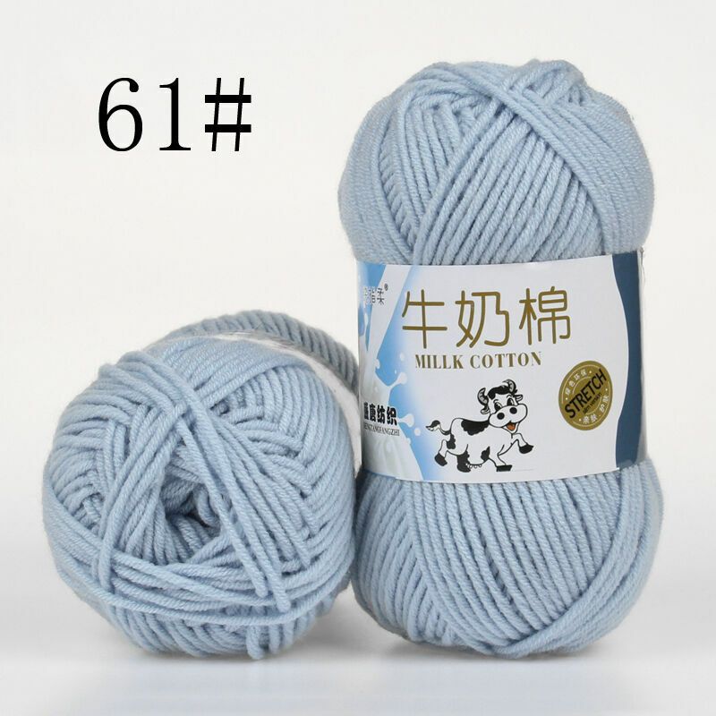 Hot Sale 50g Hand-woven Chunky Yarn Soft Milk Cotton Knitting Baby wool yarn
