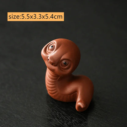 Chinese Zodiac ZishaTea Pet Animal Statue Decoration Handmade Sculpture Tea Set