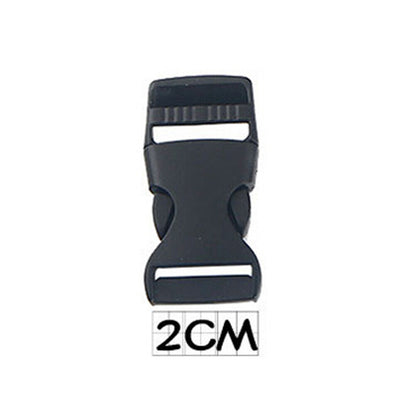 Black Plastic Side Release Clip Buckle Adjustable Webbing Bag Strap Clip Buckles