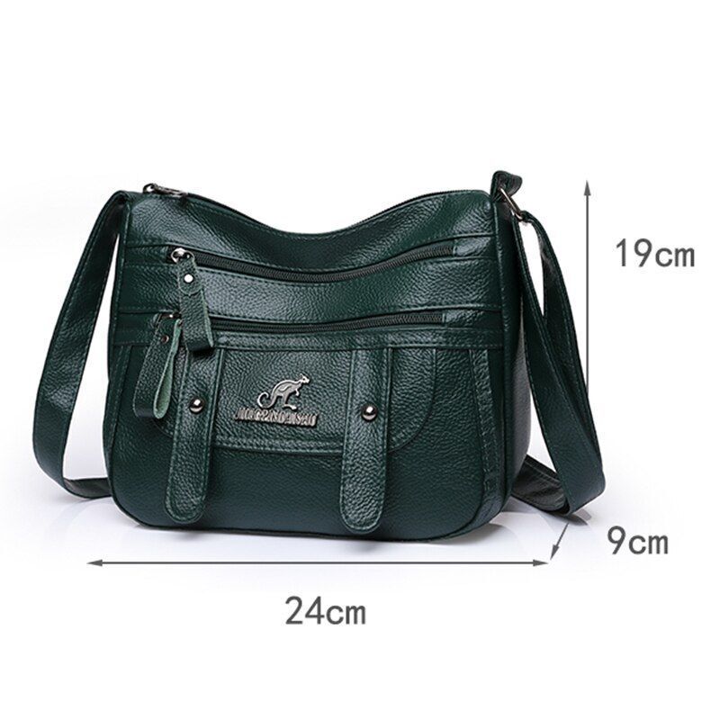 Vintage Handbag Synthetic Leather Crossbody Shoulder Messenger Bags 24*9*19 CM