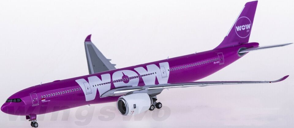 1:400 Phoenix WOW AIR A330-900neo Passenger Airplane Diecast Aircraft Model