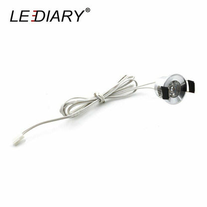 LED Mini Cabinet Downlights 12V Silvery White Black 1.5W 27mm Cut Hole Recessed