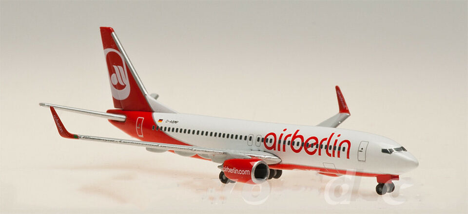 1:500 Herpa Air Berlin BOEING 737-800 Passenger Aircraft Diecast Airplane Model