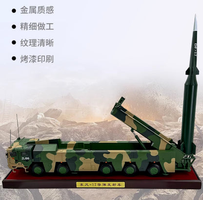 1:30 52CM DF-17 Strategic Guided Missile Launcher Truck Diecast Military Model