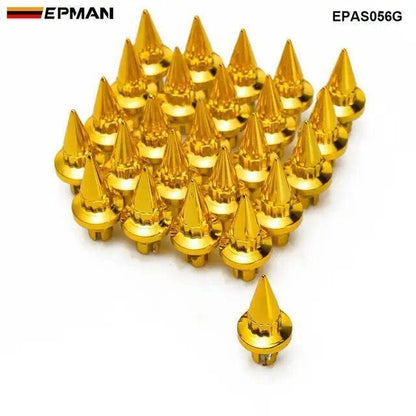 Car Plastic Wheel Cap 25pcs Tires Rim Spike Rivets Nuts Lip Screw Bolt Accessory