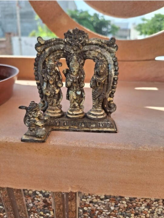 Antique Vintage Old Lord Ram Darbar Collectible statue Brass Idol Figurine