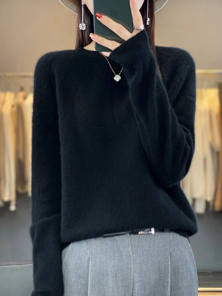 Autumn Winter Women Sweater O-Neck Pullovers Cashmere Knitwear Popular Clothes