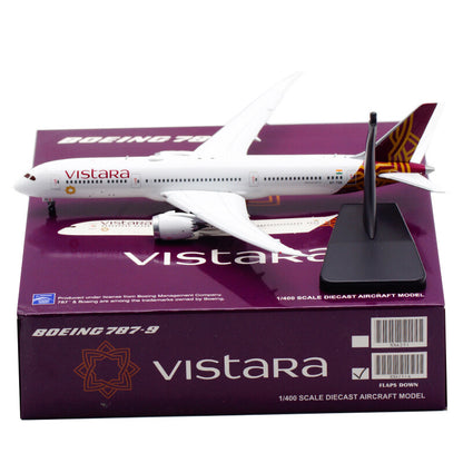 1:400 JC Wings Vistara BOEING B787-9 Passenger Airplane Diecast Plane Model