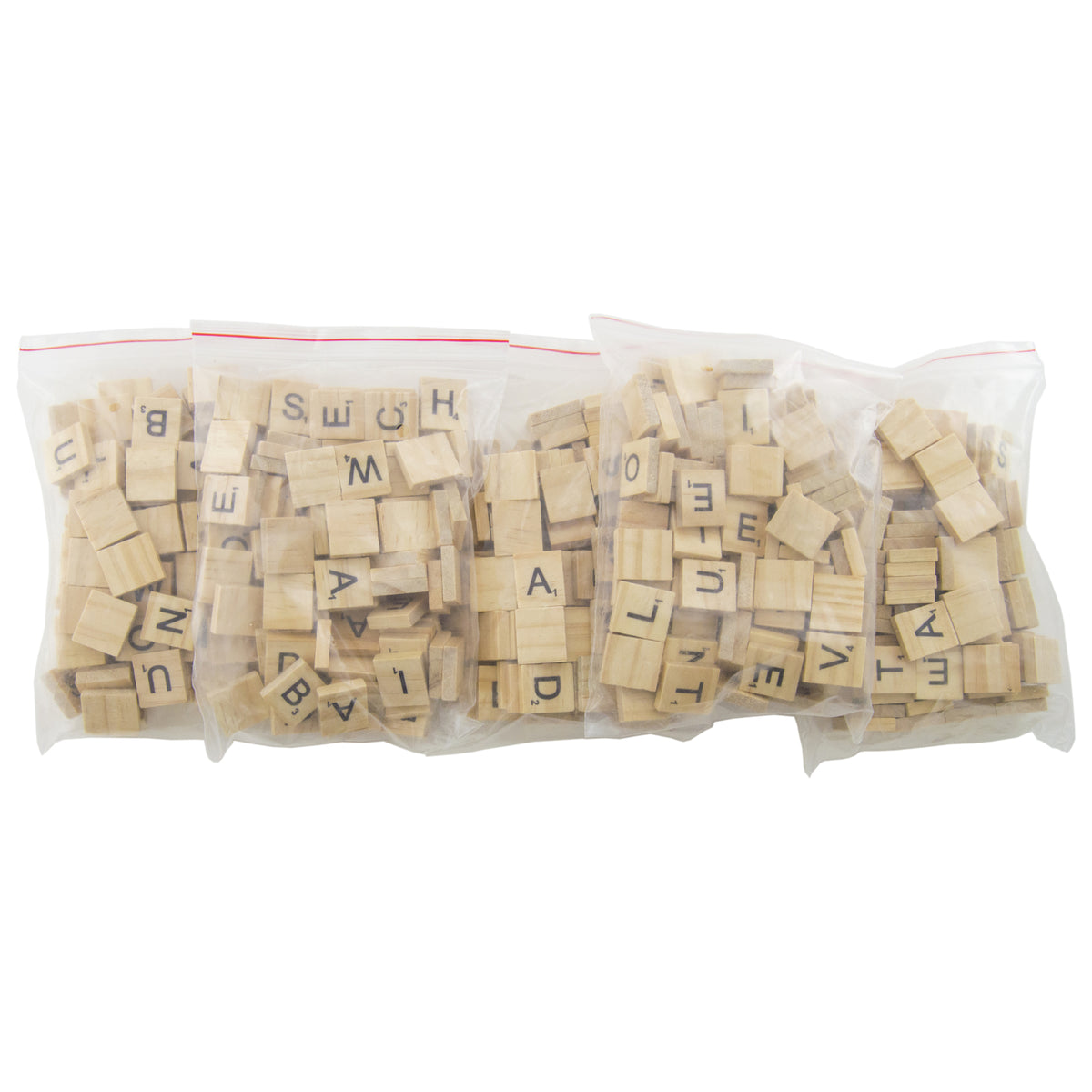 5 Sets of 100 Letters - Replacement Tiles for Scrable Board Game and Crafts