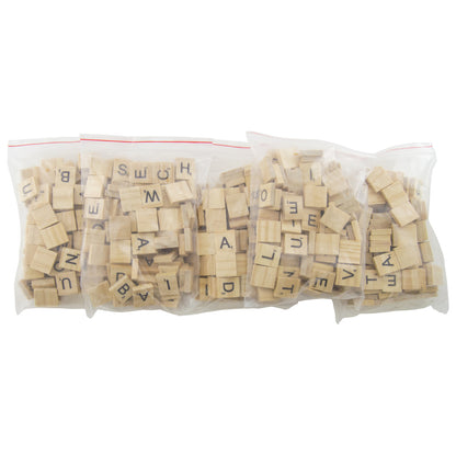 5 Sets of 100 Letters - Replacement Tiles for Scrable Board Game and Crafts