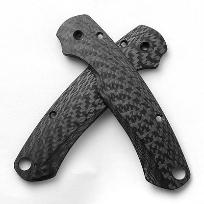 1Pair Carbon Fiber Handle Patchs Grip for Paramilitary Spyderco 2 Para 2 C81 PM2