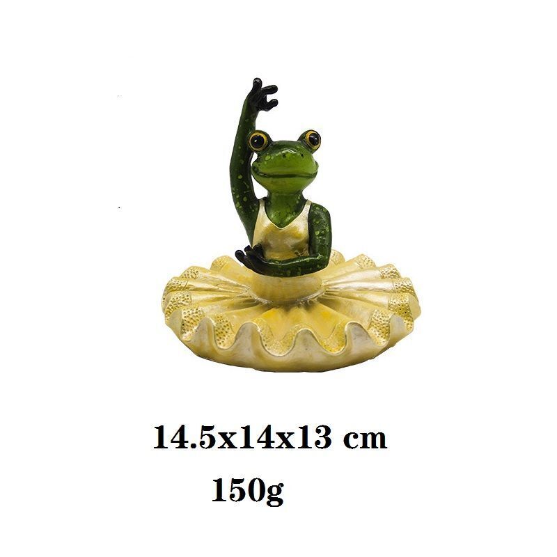 Frogs Statue Resin Floating Sculpture Desk Ornament Tank Garden Pond Decorations