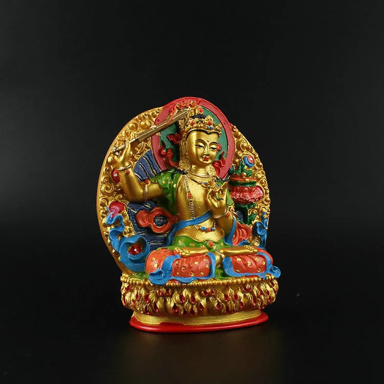 Manjushri Puxian Statue Buddha Statue Offering Supplies Resin Crafts Home Decor