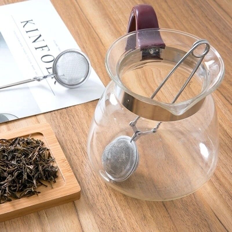 Tea Infuser Stainless Steel Tea Filter Sphere Mesh Tea Strainer Handle Tea Ball