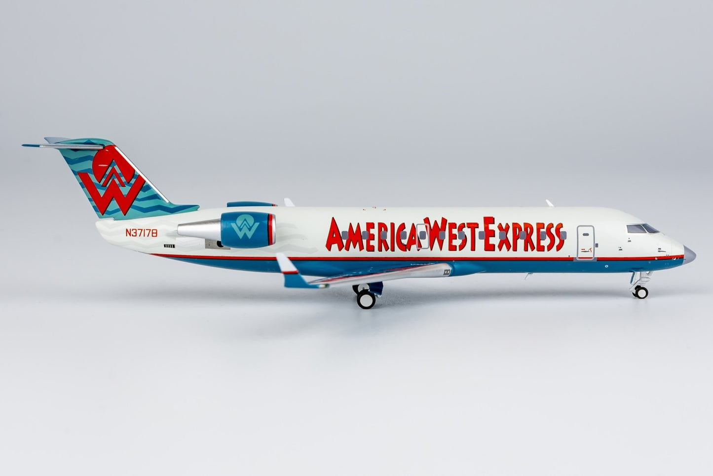 1:200 NGmodels America West Airlines Bombardier CRJ200LR Diecast Plane Model