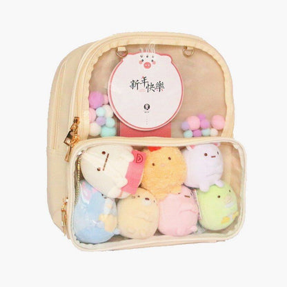 Backpack Clear Bag Transparent Case Travel Accessories Purse 7 Colors 27*10*31CM