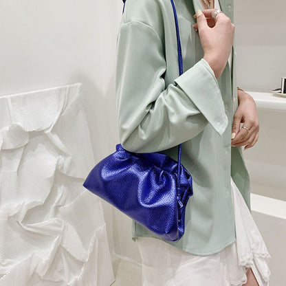 Cloud Shape Messenger Bag Synthetic Leather Crossbody Bag Evening Clutches Purse