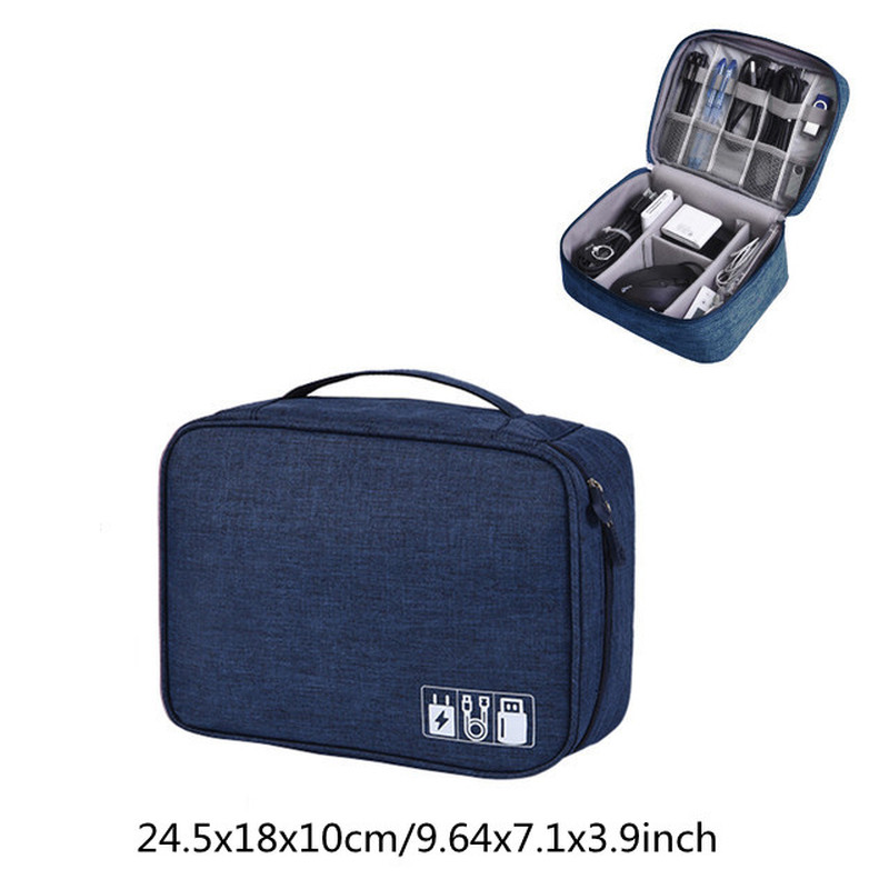 Travel Electronic Accessories Carrying Case for Digital Camera USB Organizer Bag