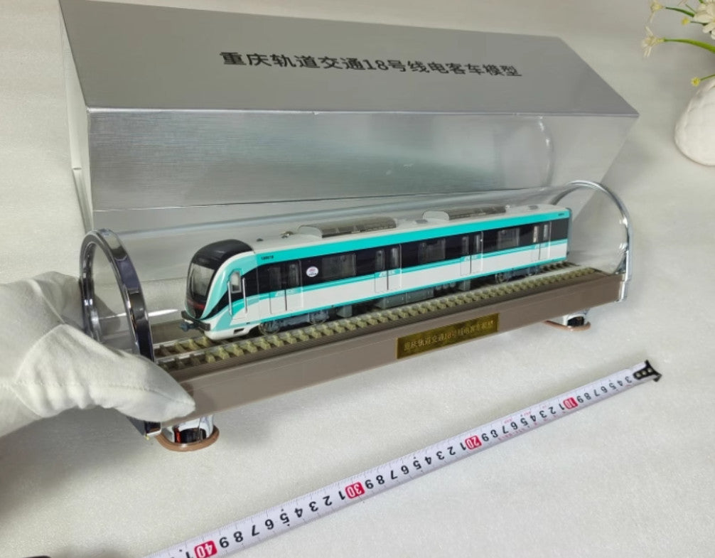 1:68 40CM Chongqin Rail Transit Line 18 Electric Passenger Trains Diecast Model