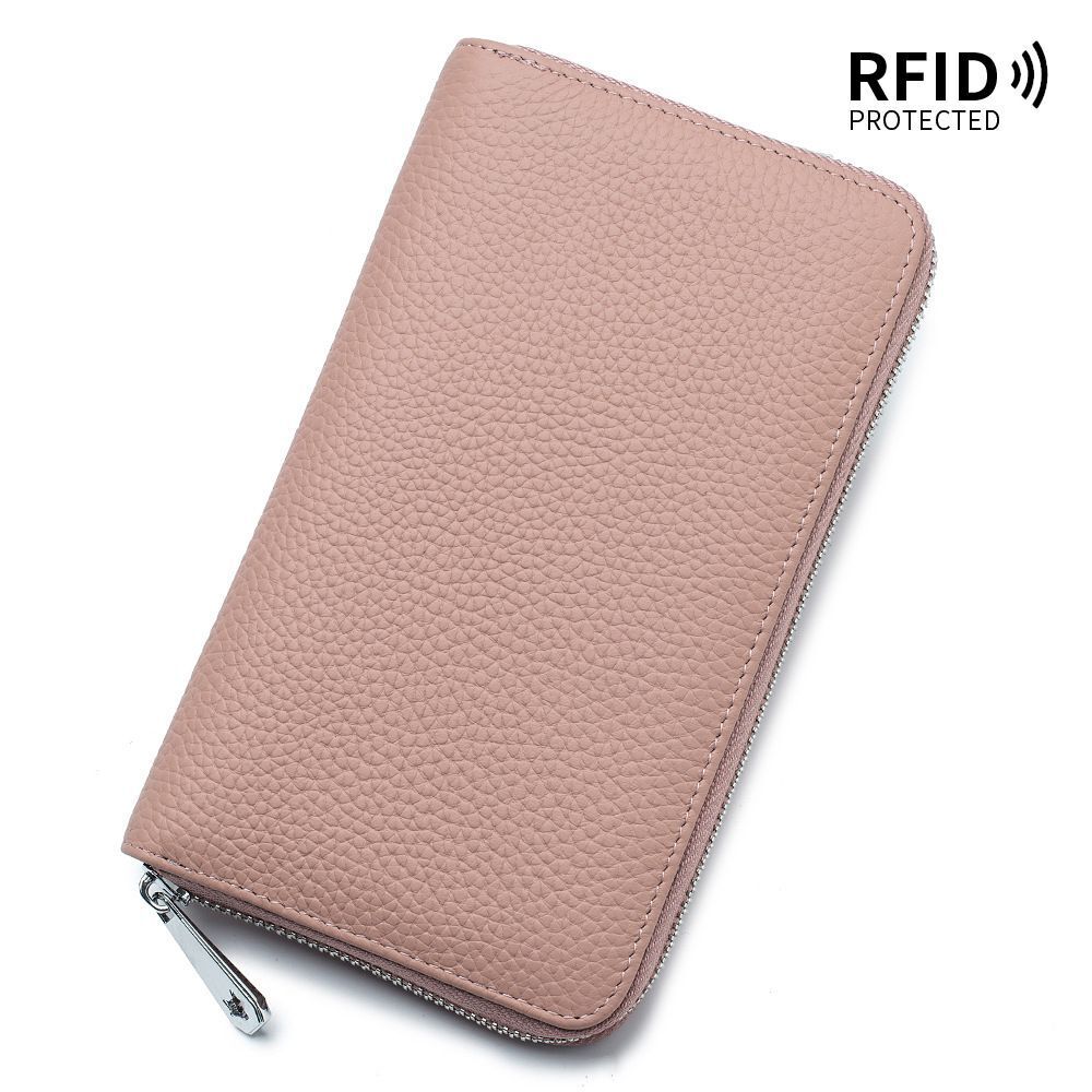 Folding Passport Bag Genuine Leather Folding Hand Ledger Long Wallet Phone Bags