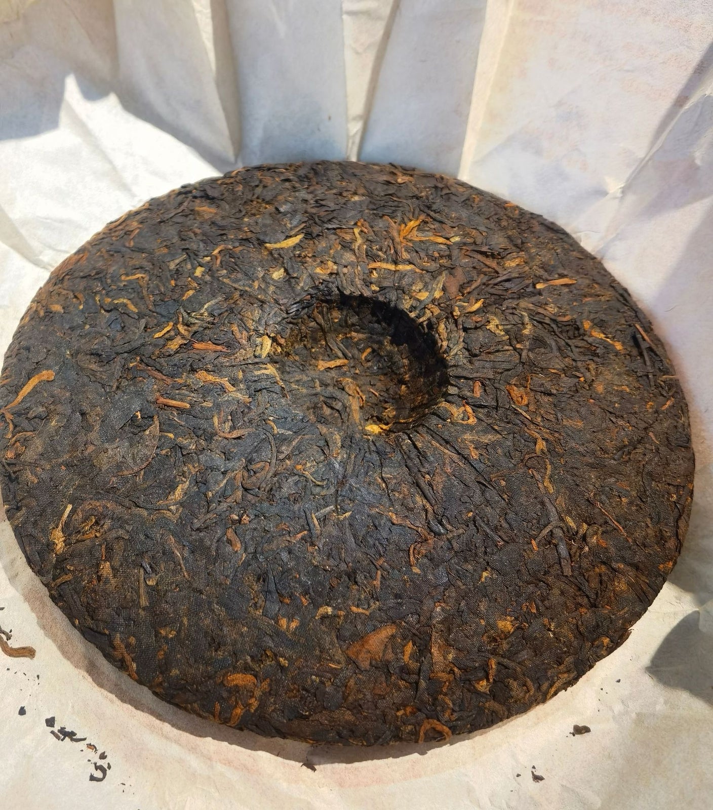 Laobanzhang Puerh Tea Ripe Tea Mellow Golden Hair Collection Ripe Tea Cake 357g