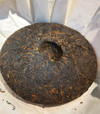 Laobanzhang Puerh Tea Ripe Tea Mellow Golden Hair Collection Ripe Tea Cake 357g