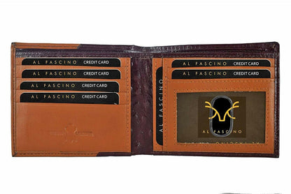 New Men's Brown Colour Genuine Leather RFID Blocking Bi-fold Wallet
