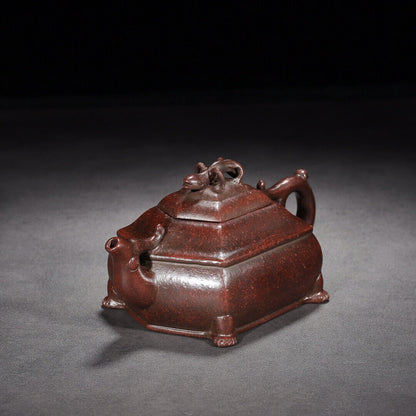 l-0Chinese Yixing Zisha Clay Handmade Exquisite Teapot （螭龙 底款：顾景舟）