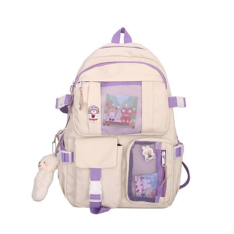 Student Backpacks Women Black School Bags Oxford Bookbags Backpack