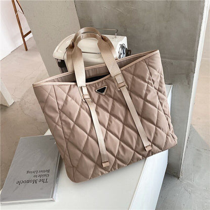 Large Shoulder Bags Black Handbags Shopper Purses Nylon Polyester Fashion 1 PC