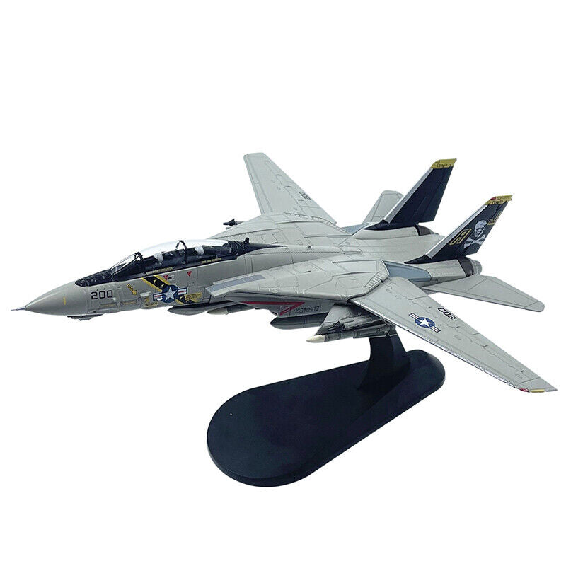 1:100 American F-14a Tomcat Fighter Alloy Model Vf-84 Pirate Flag Squadron