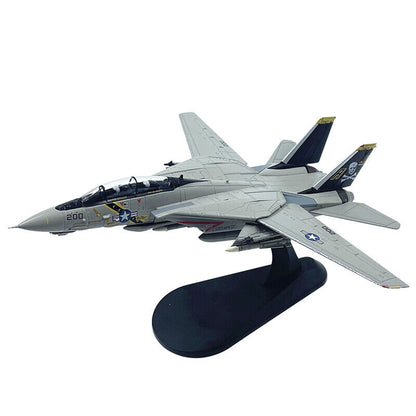 1:100 American F-14a Tomcat Fighter Alloy Model Vf-84 Pirate Flag Squadron
