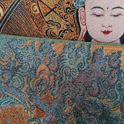 New Handmade Embroidery Four Arms Guanyin Bodhisattva Buddha Statue Painting